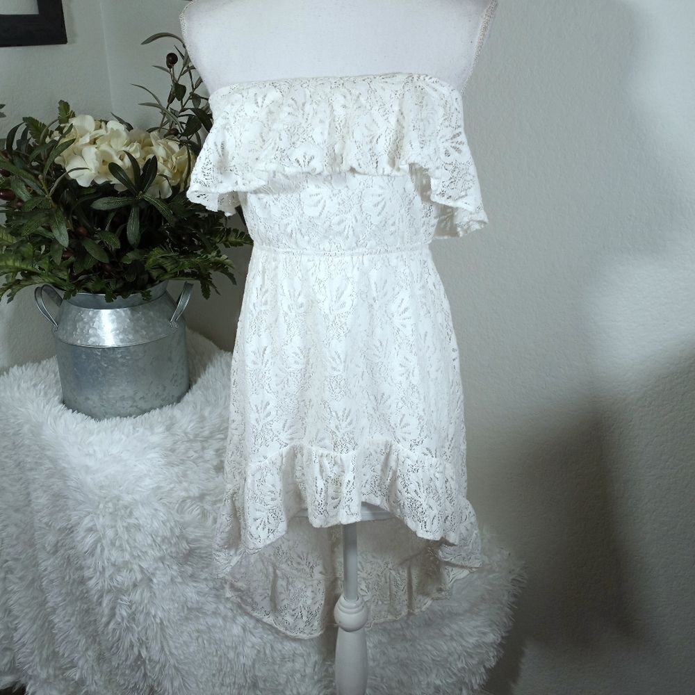 WINDSOR STRAPLESS WHITE LACE DRESS SZ.M EUC - Picture 2 of 6
